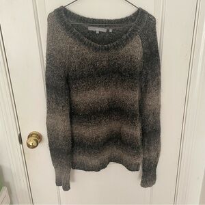 360 Sweater Pullover sweater Gray Black Ombre Fuzzy Alpaca Wool blend